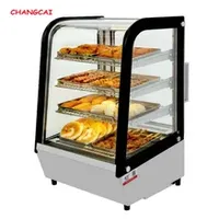 Ftc-90 Electric Kitchen Mini Small Refrigerated Pastry Case Display Showcase Cabinet Cooler Hotel Convenient Store Glass Door Refrigerator Fridge Freeze Display