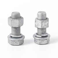 Round High Quality Hot Dip Galvanized Guardrail Screws For High Speed Guardrail