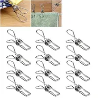 Stainless Steel Clothes Racks Pegs Metal Clips Hanger Accessories for Socks Underwear Towel Sheet Cloth RH72108