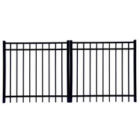 Easily Assembled Top Flat Aluminum Rails Barrier Powder Coating Guarding Ground Guardrail Park Garden Barrier Pool