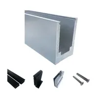 Frameless Glass Balustrade Aluminum U Channel Handrail for Balcony and Pool Plexiglass Deck Railing