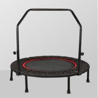 With Protective Net Quiet Fitness Sportplus Mini Trampoline With Handrail Adjustable Bar Indoor Rebounder For Adults