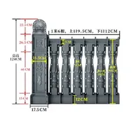 European Garden Fence Balcony Guardrail Mold Roman Column Plastic Railing Guardrail Stair Handrail Mold Cement Pillar Model M