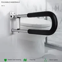 Grab Bars Bathroom Safety Accessories Toilet Support Handles Non-slip Bathroom Handrails Aluminum Alloy Folding Safety Railing