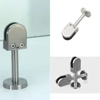 New 304 Stainless Steel Clamps Adjustable Glass Holder for Staircase Handrail Glass-to-ground Fixed Bracket 65x43x26