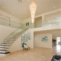 Simple Mezzanine Design Home Decor Stainless Steel Glass Spigot Handrail