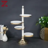 Hot Sale 4 Heads Pastry Display Cake Stand Ceramic Decorative Plates for Wedding Party Table Decor