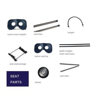 Complete Fiberglass Rowing Boat Spare Parts Pads Carbon Glide Seat Top Landing Gears Seat Tracks Rails Wheels Axles Shims Bungee