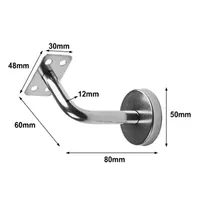 Handrail Bracket Bannister Wall Support Hand Rail Balustrade Mopstick Strong Stair Rail Bracket Hardware