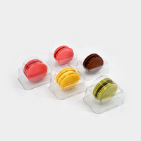 Custom Transparent Plastic Macaron & Chocolate Pastry Boxes Blister Insert Cookie Packaging Gift Display Container For Food Use