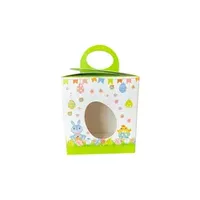 Unique Trapezoid Shape Cake Togo Boxes Food Grade Kitchenware Homemade Cupcake Bakery Gift Paper Packaging Easy Carrying Pastry Box with Handle