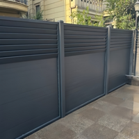 Aluminum art guardrail New Chinese-style simple aluminum alloy fence Modern villa courtyard gate Welded
