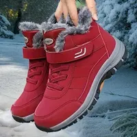 Warmth Faux Fur ed Snow Non Slip, Slip On, Wear Resistant, Comfortable Hiking Boots with Thermal Insulation, Water , Breathable Membrane, Good Grip Snowy Icy