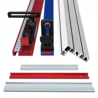 Woodworking Table Saw Fence and T-Tracks,Aluminum Miter Track T-Slot T Screw Fixture for WorkBench Router Table Diy Tools
