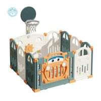 2021 New Arrival Easy Assembly A03016B 8+2 Pieces Baby Indoor Playground Luxury Guardrail Playpen