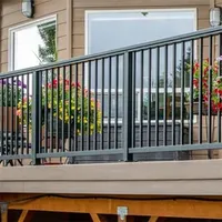 Exterior Interior Balcony Stair Safety Glass Aluminum Railing Handrail