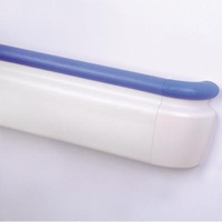 Wall Mounted Aluminum Hospital Handrail 143MM Modern Handrail Barrier Free Wooden Color Handrails