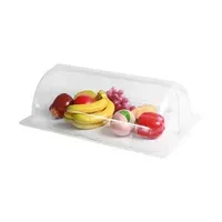 Plastic Rectangular PC Roll up Food Cover Clear Cake Pastry Dust Cover