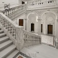 Villa Staircase Railding design Natural Marble Handrail Factory Price