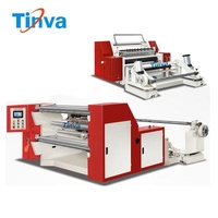 High speed horizontal slitting machine for bopp, PET, PVC, production paper machinery, plastic film slitting and rewinding machine WFQ-1300