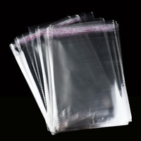 Moisture Proof Transparent Cellophane Clear Plastic Bag Bopp Opp Self Adhesive Poly Plastic Bag