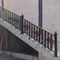 Staircase Balustrade Entrance Handrail Design Square Pipe Railing Design Aluminum Handrail