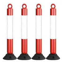 Wholesale Price PE Tumbler Rubber Base Spring Warning Flexible Delineator Post Traffic Guardrail Bollards Removable Road Delineators