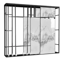 Customize Metal Quartz Granite Stand Push-Pull Sliding Showroom Floor Stand Marble Stone Horizontal Ceramic Tile Display Racks