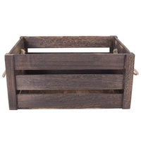 Multi-Function Handmade Wooden Strongbox Storage Rope Handle Crates Crates Racks Shelves Storage Box