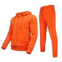 Orange Men's Sweat Suits 2 Pieces Hoodie Set Jogging Suit Tech Fleece Track Suit Custom Logo Jacket Tracksuits for Men