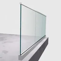 Rimless Swimming Pool Tempered Glass Railing Aluminum U Channel Stair Balcony Glass Railing Balustrades Handrails Prices