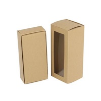 Recycled Materials Customized Packaging Food Grade Kraft Paper Brown Pastry Macaroon Gift Box With Window