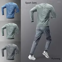 Men's Tracksuits Sportsuit Fitness Quick-Dry Shirt Long Sleeve Running Loose Training Sports Gear For Spring And Autumn Tracksuit Gymwear