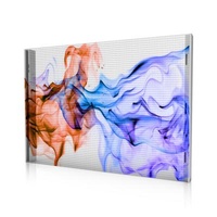 Glass wall led display transparent glass guardrail led photoelectric glass led screen window glass wall