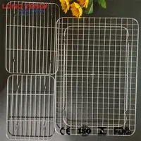 Food Grade 304 Ss Grid Stainless Steel Tray Stainless Steel Barbecue Net Pastry Baking Cooling Rack for Food Industry