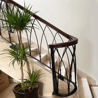 Modern Decorative Beautiful post design gold color stair handrail steel handrail Indoor