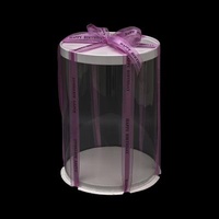 Recycled Materials Size Cake Box Birthday Cake Packaging Transparent Round Box 6 Inch 8 Inch Pastry Box
