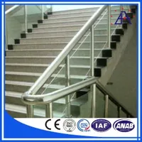 Aluminum Post Handrail Powder Coated Glass Balustrade System