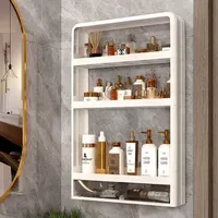 Storage Holders Racks Bathroom Organizer Kitchen Punchfree Wallmounted Basin Cosmetic Wall Multilayer Accessory 230907