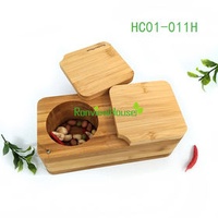Bamboo kitchen condiment container sets,Spice jars,Spice racks,Tabletop sets
