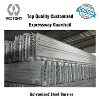 ISO9001 Aashto Standard Anti-Corrosion Customized Steel Galvanized Three Waves Highway Guardrail for Roadside Barrier