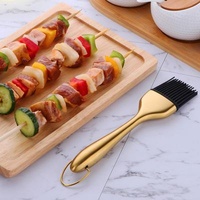 Easily Cleaned Easily Cleaned Tool BBQ Grill Reusable Heat Resistant Baking Pastry Basting Oil Brush Stainless Steel Silicon Baking Brush