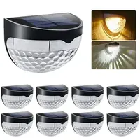 LED Solar Wall Lamp Outdoor Waterproof Garden Fence Light Terrace Guardrail Step Lights Landscape Balcony Sconce Solar Light