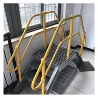 Yellow Painted Steel Pipe Handrail Stanchion /Galvanized Steel Ball Joint Handrail and Stanchion for Industry