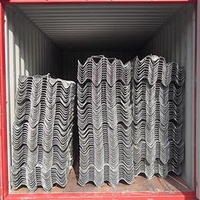 Hot dip galvanized steel corrugated two waves guardrail