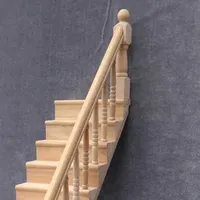 Wooden Handrail Stairs Mini Doll Furniture Model for 1/12 Play House Toys For Game Girls Kids Children Toys Y240807