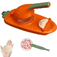 2 In 1 Dumpling DIY Maker Artifact Dumpling Skin Mold Dough Manual Pressing Tool Home Kitchen Baking Pastry Machine Accessories 240729