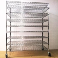 Suitable for stainless steel wire simplicity outside polished modern racks 9 shelves for cleanroom