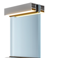 Stainless Steel Brass Handrail for Balcony Deck Staircase-Safety Aluminum Pipe Railing with Glass Clamps Villa Mall Application