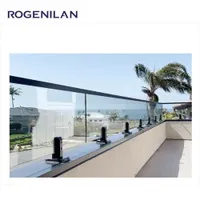 Aluminum Stainless Steel Stair Balcony Frameless Glass Balustrades & Handrails